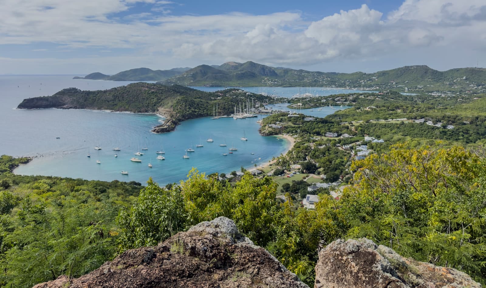 English Harbour under sail