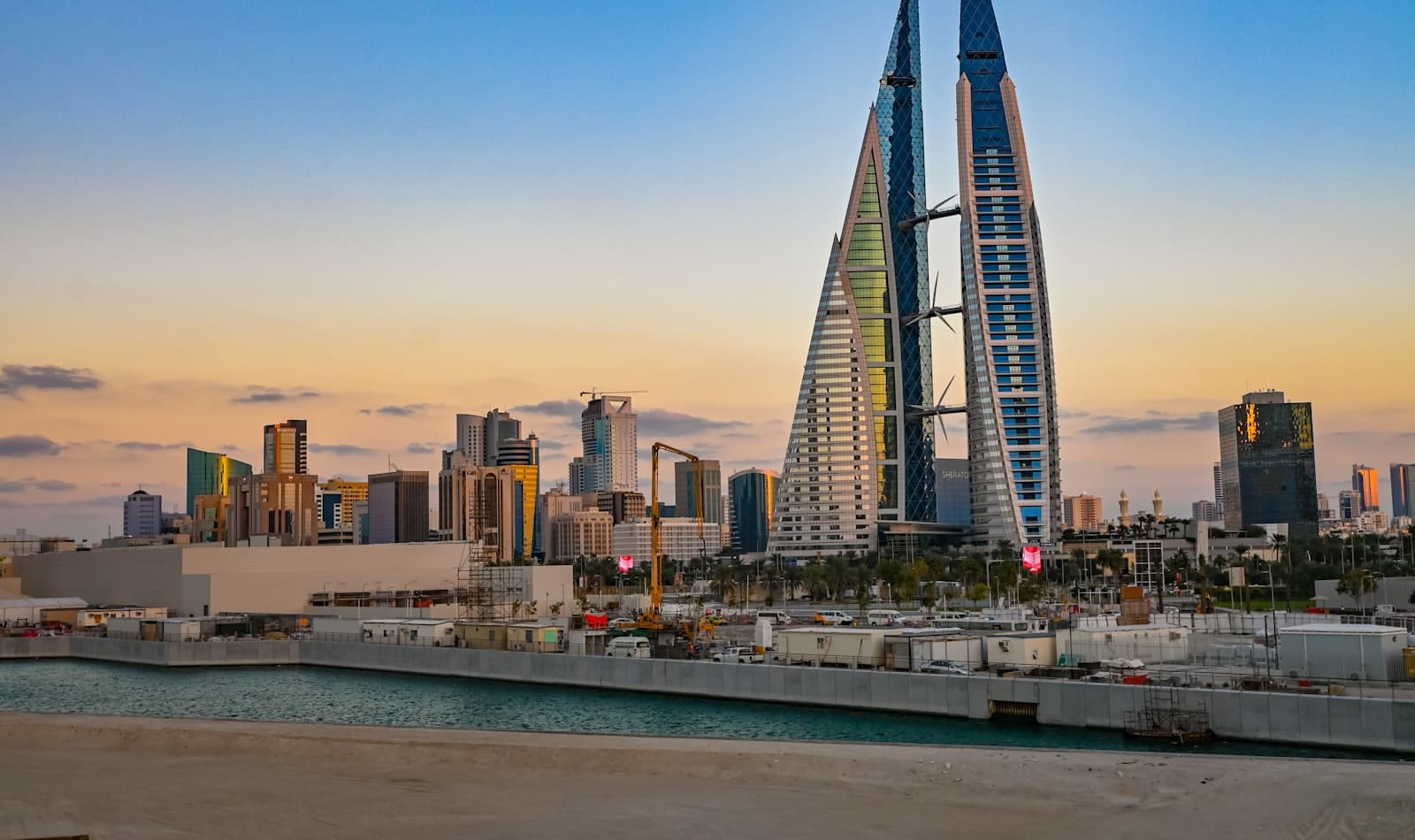 the Manama skyline from the bay