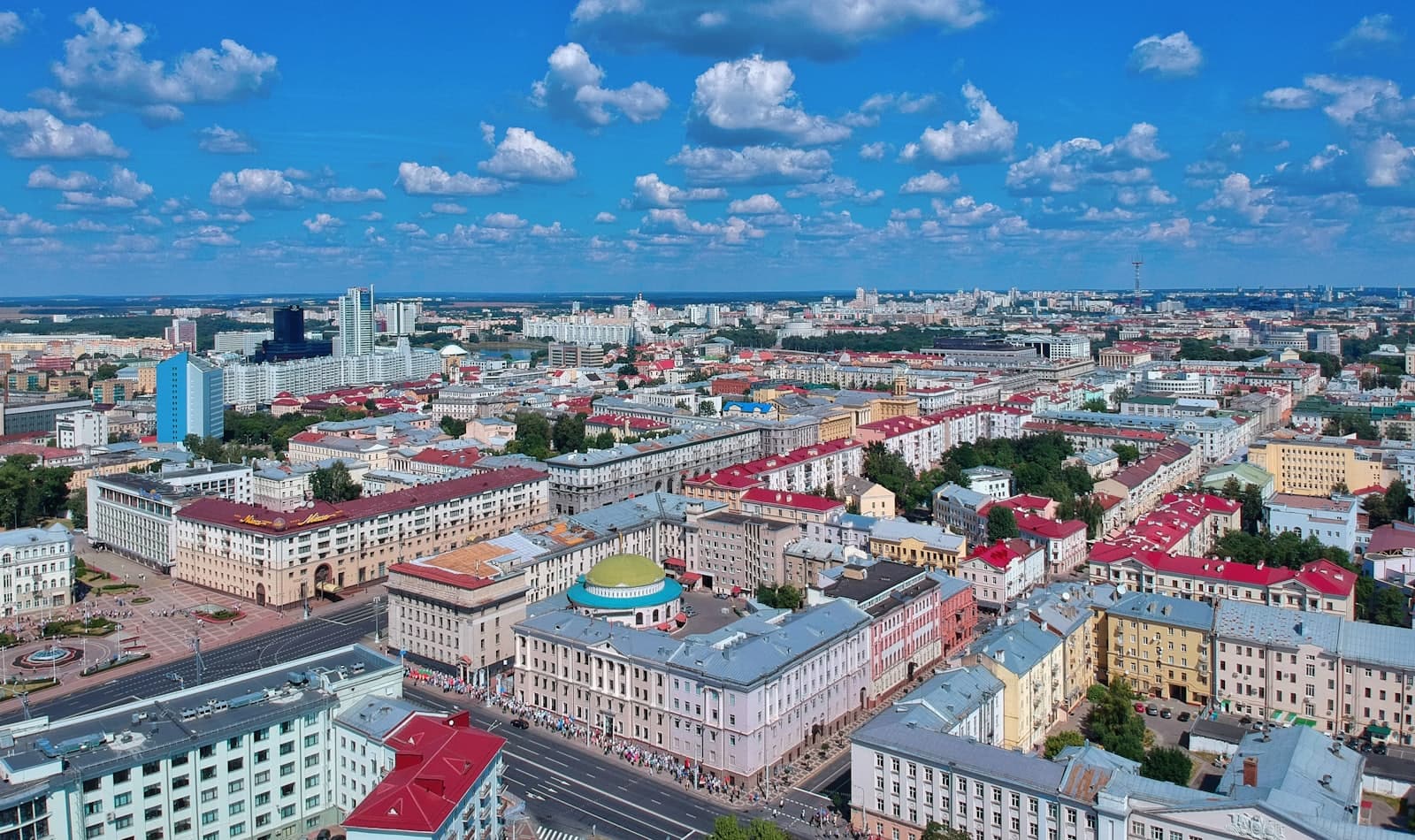 old town spires, Minsk