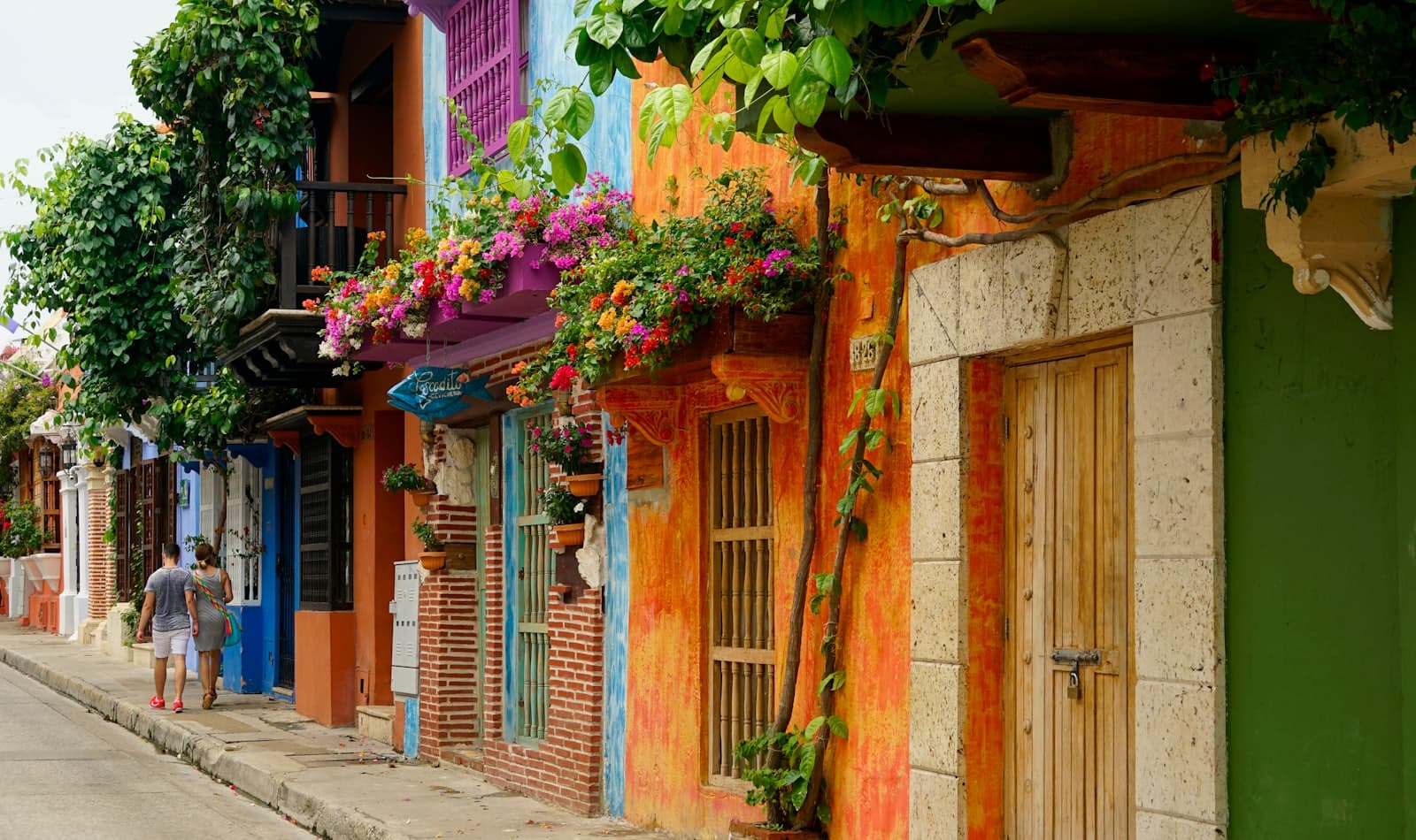 the painted streets of Cartagena