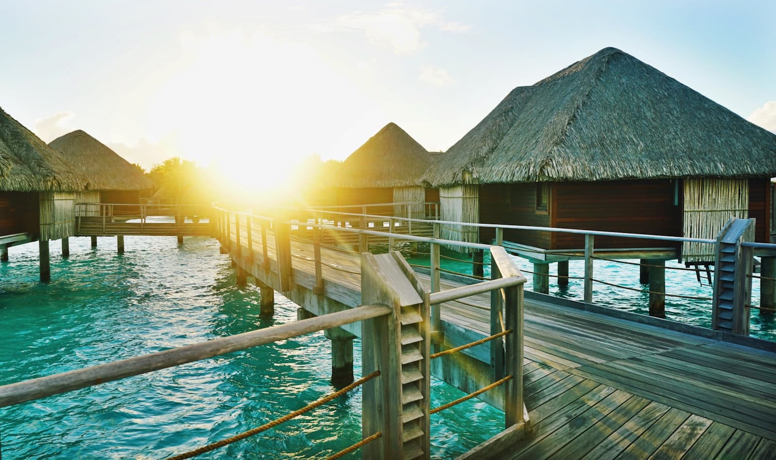 overwater bungalows, Bora Bora