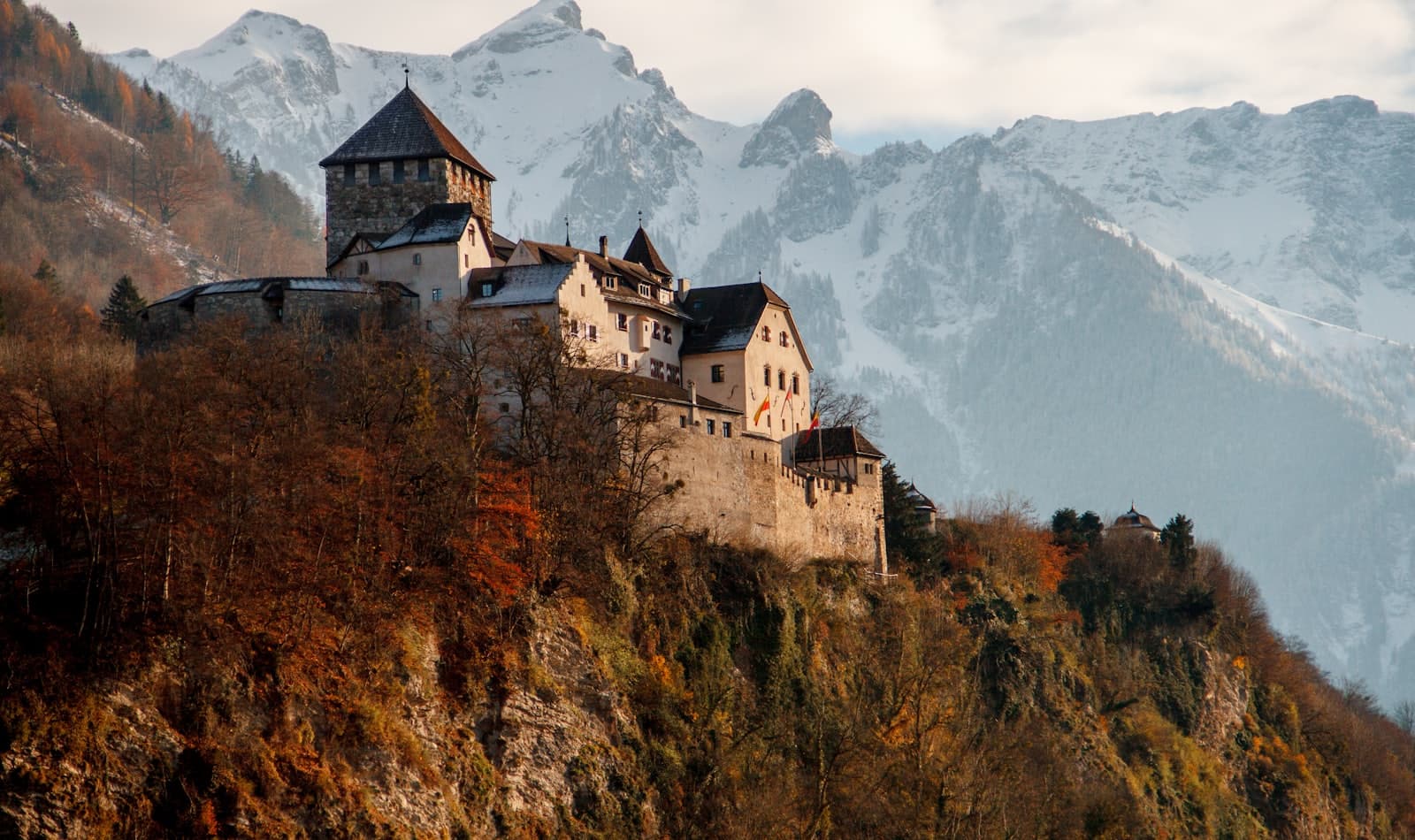 Vaduz Castle above the Rhine