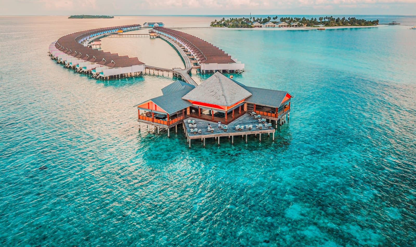 an atoll from above