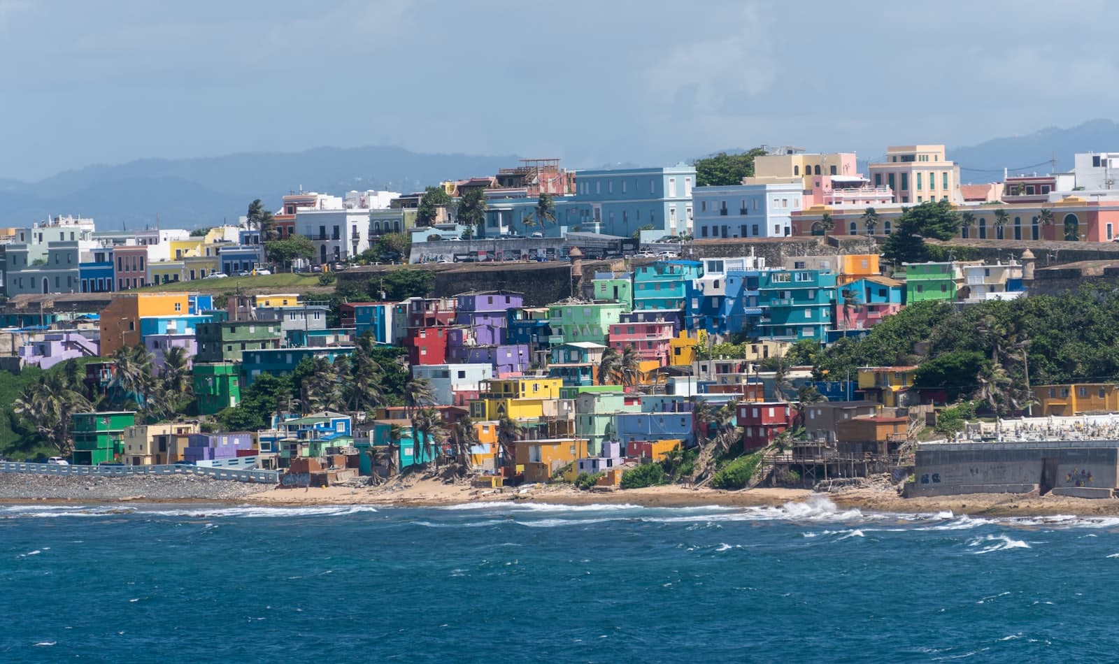 the blue cobbles of Old San Juan