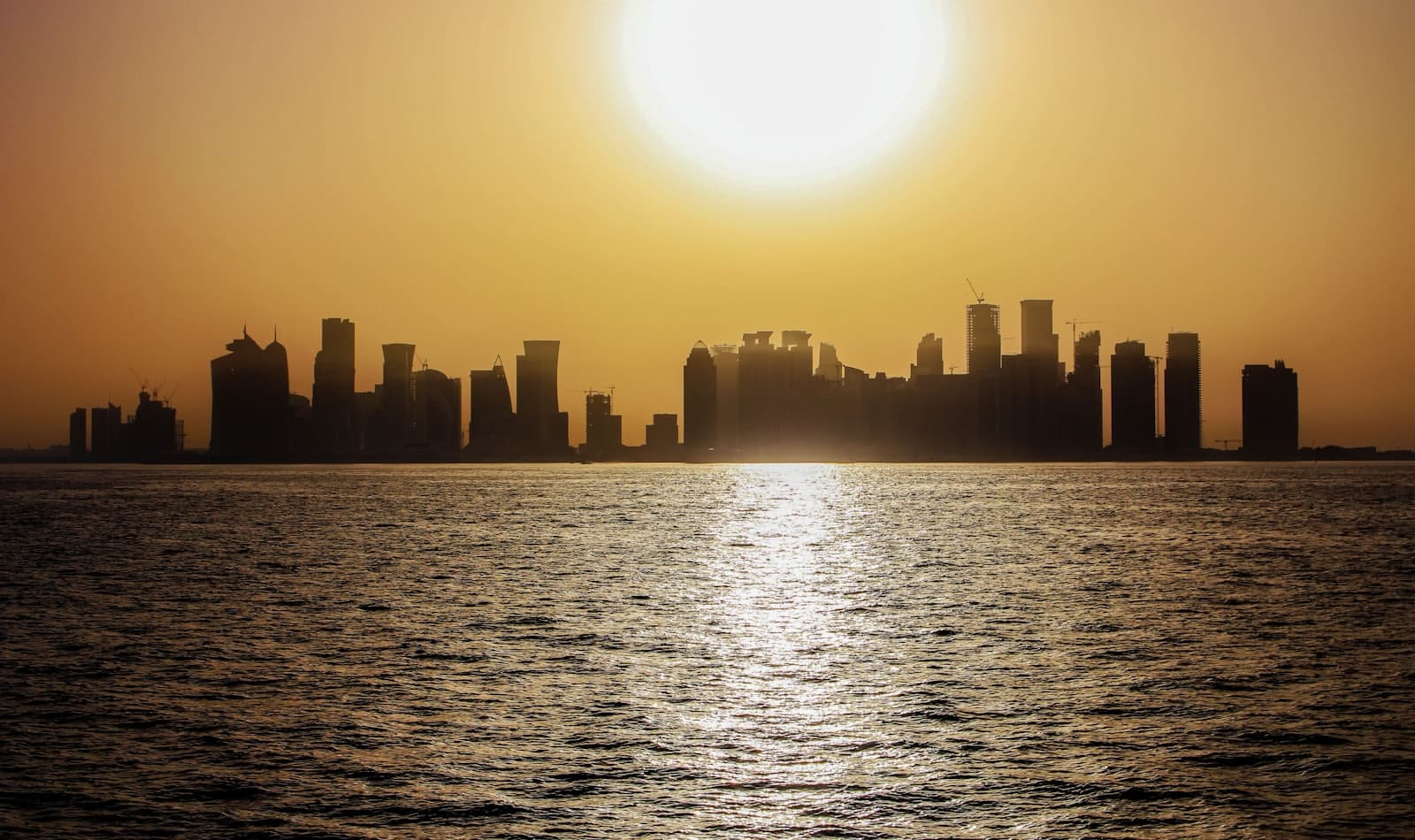 Doha's West Bay at sundown
