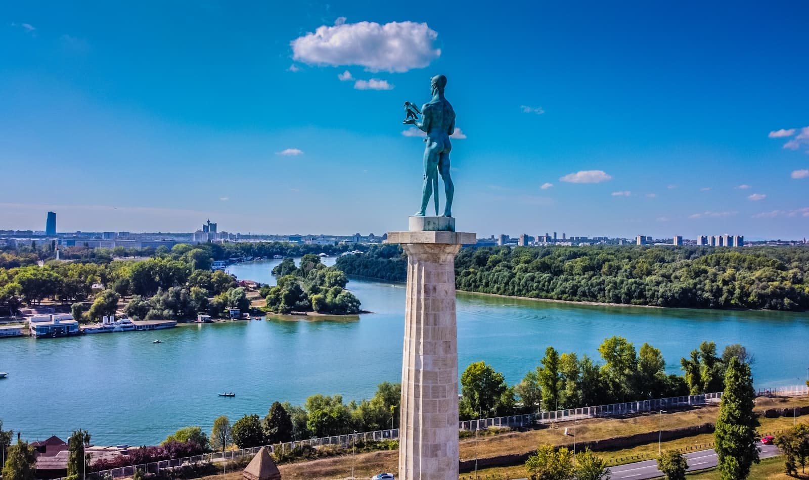 Kalemegdan fortress over the rivers